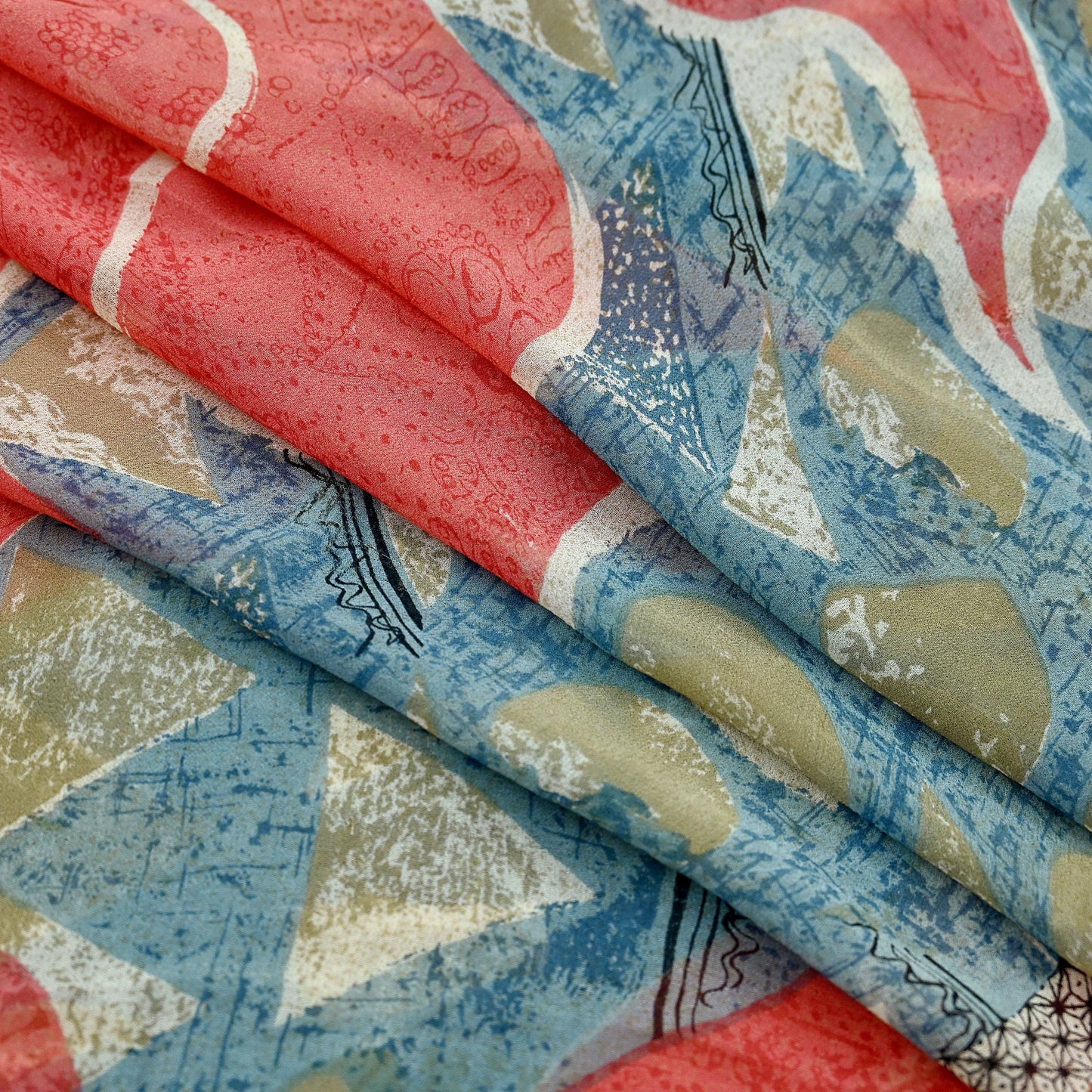 Indian Vintage Sari Pink Pure Georgette Silk Printed Saree Craft Fabric Sewing 5Yd Soft Light Dress Making Crafting Quilting Upcycle