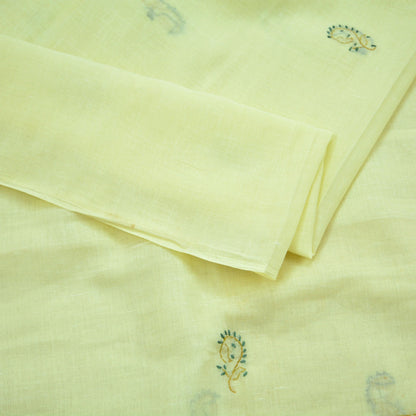 Indian Vintage Yellow Dupatta Long Stole Pure Cotton Handmade Chikankari Scarves Veil Scarf Wrap Hippie Boho Soft