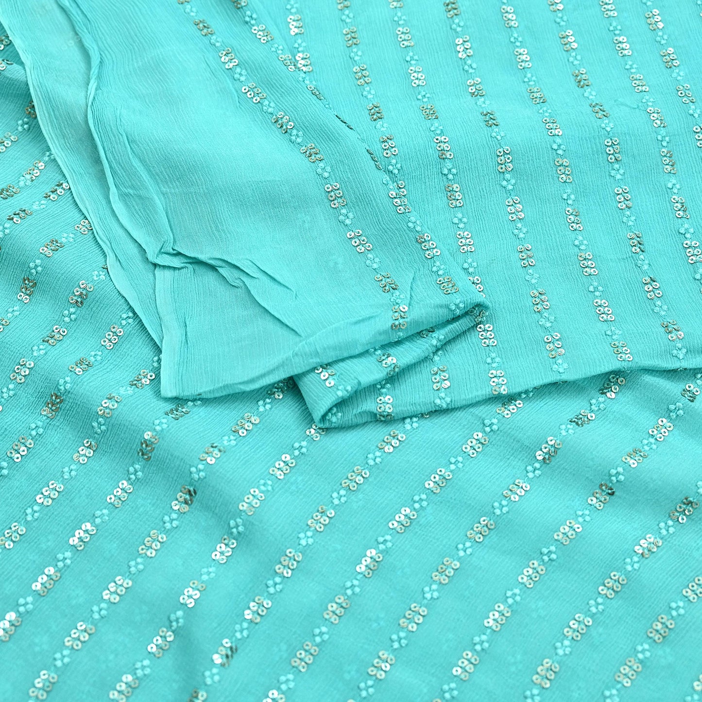 Indian Vintage Green Dupatta Pure silk Long Stole Hand Embroidered Scarves Floral Design Stole Veil Wrap Zari Sequins