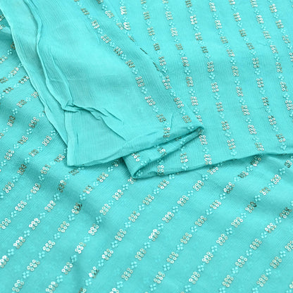 Indian Vintage Green Dupatta Pure silk Long Stole Hand Embroidered Scarves Floral Design Stole Veil Wrap Zari Sequins