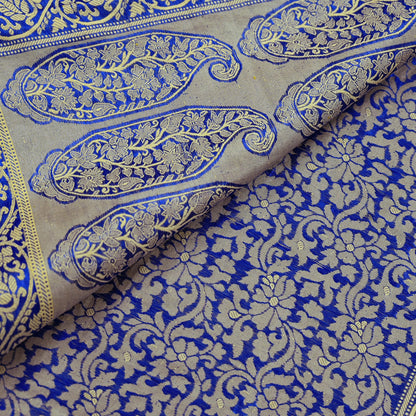 Indian Vintage Sari Ivory Artificial Silk Hand Woven Sarees 5yd Ethnic Elephants Craft Fabric Sewing Wedding Sarees Dress making Crafting