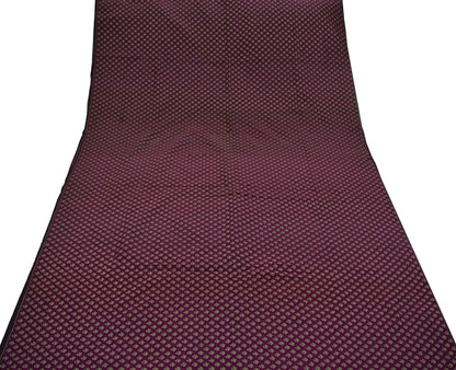 Indian Purple Color Artificial Silk Woven Brocade Banarasi Zari Work Design Fabric Used in Different Designing in Multi Apparels.
