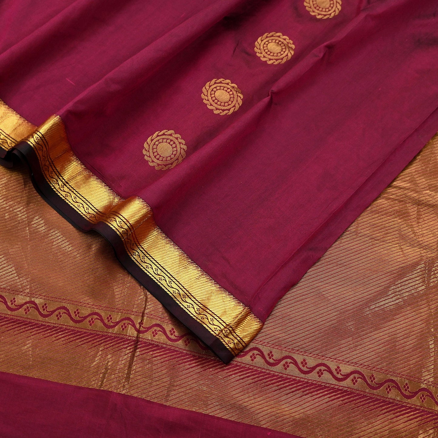 Vintage Heavy Sari Purple Hand Woven Kanjivaram Artificial Silk Sarees Zari 5Yd Floral Craft Fabric Dress making Crafting Quilting