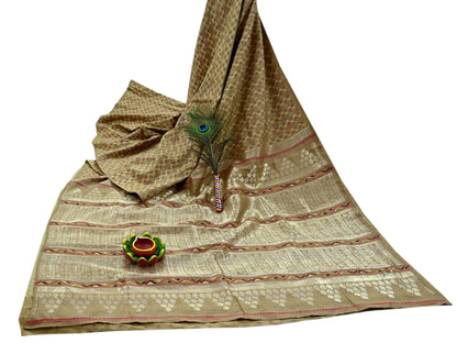 Indian Vintage Sari Green Mysore Silk Woven Sarees Craft Fabric 5Yd Ethnic South silk Dress Making Crafting Upcycle Quilting Zari Border