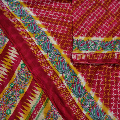 Indian Vintage Sari Pink Printed Pure Cotton Saree Craft Fabric 5Yd Soft Sewing Sarong Wrap Boho Floral Dress making Crafting