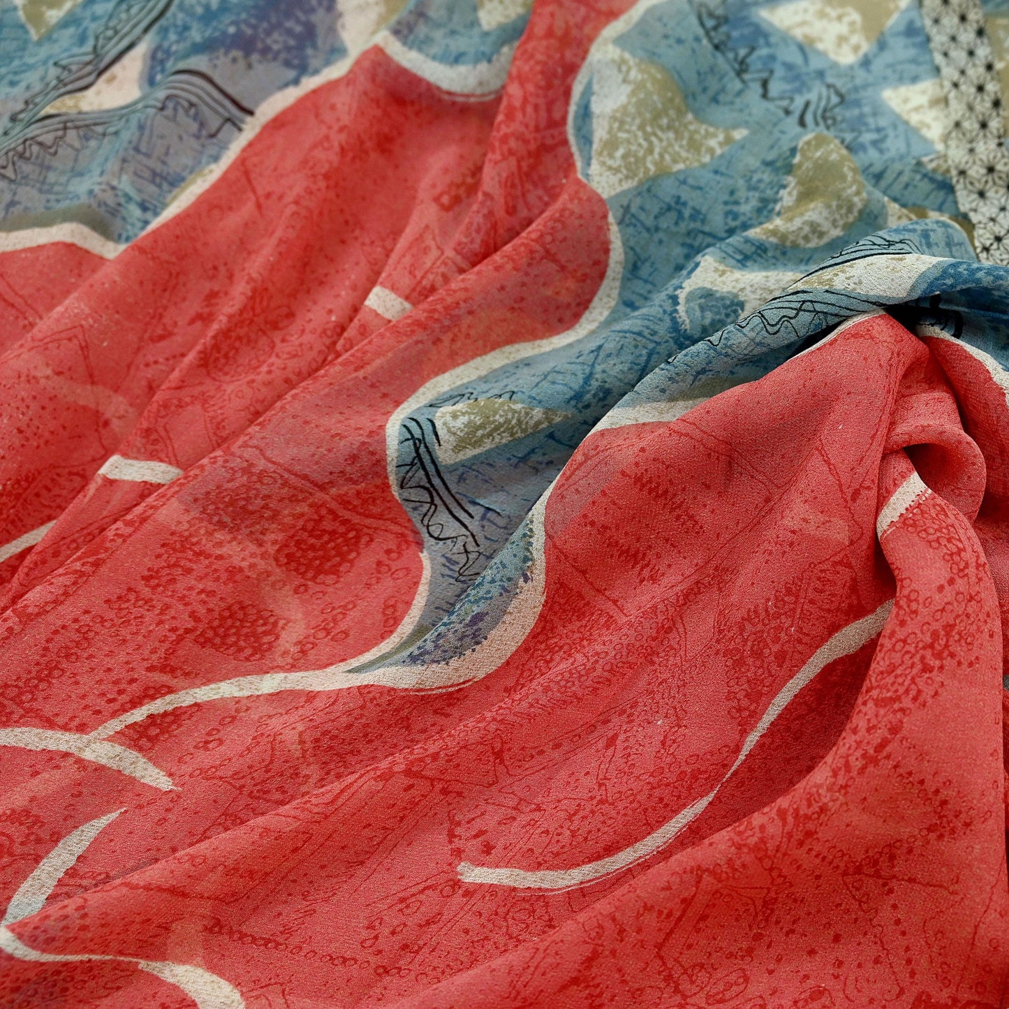 Indian Vintage Sari Pink Pure Georgette Silk Printed Saree Craft Fabric Sewing 5Yd Soft Light Dress Making Crafting Quilting Upcycle