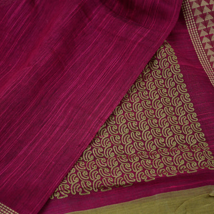 Indian Vintage Dupatta Pink Long Stole Hand Embroidery Chanderi Scarves Veil Wrap Boho