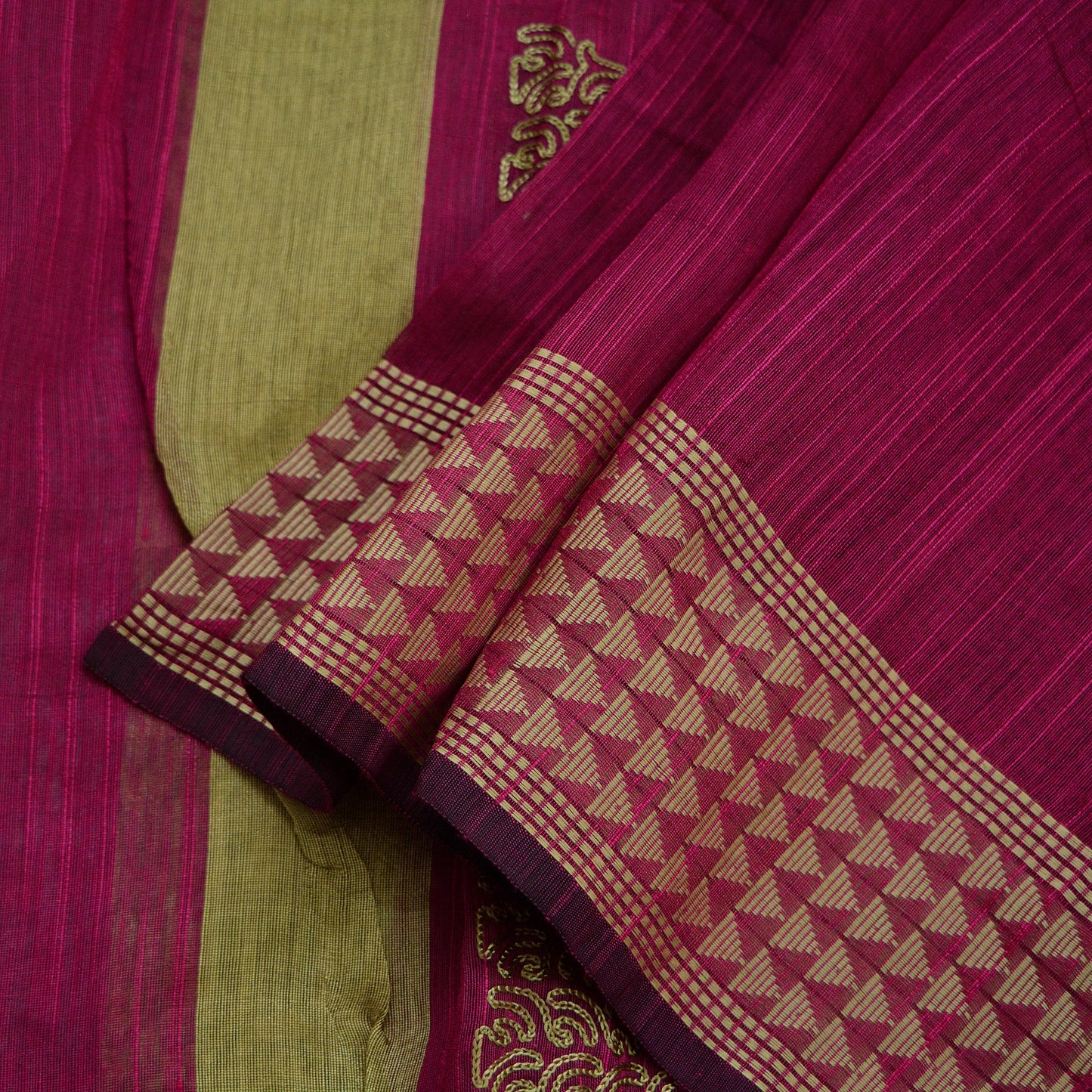 Indian Vintage Dupatta Pink Long Stole Hand Embroidery Chanderi Scarves Veil Wrap Boho