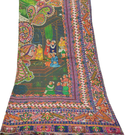 Indian Vintage Multi Dupatta Long Stole Digital Printed Hijab Blend Cotton Scarves Veil Soft Wrap Boho