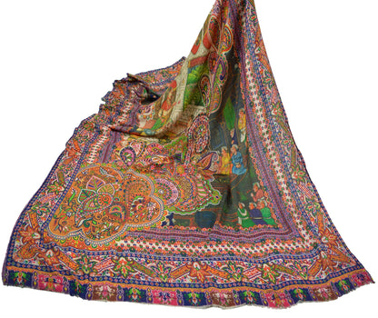 Indian Vintage Multi Dupatta Long Stole Digital Printed Hijab Blend Cotton Scarves Veil Soft Wrap Boho