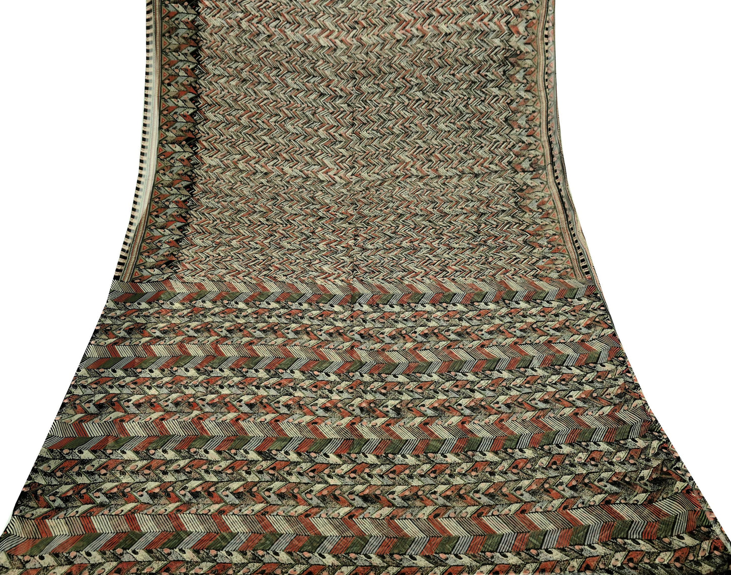 Indian Women Vintage Black Saree Pure Chiffon Silk Printed Sari Craft Fabric Sewing 5Yd Soft Light Sari Dress Making Floral