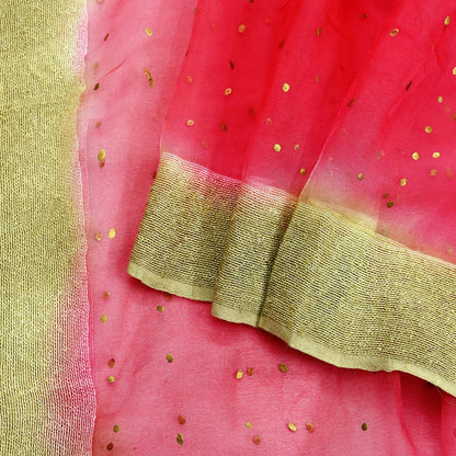 Indian Vintage Dupatta Red Long Stole Organza Woven Hand Painted Scarves Veil Zari Soft Floral Design