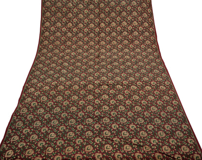 Indian Maroon Color Artificial Silk Hand Woven Brocade Banarasi Zari Work Design Fabric Used in Different Designing in Multi Apparels.