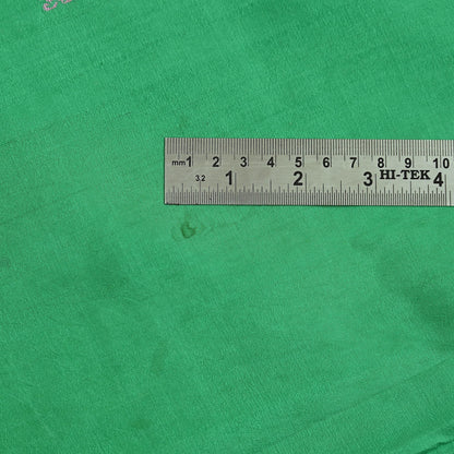 Indian Vintage Sari Green 100% Pure Silk Hand Woven Sarees Craft Fabric 5Yd Ethnic Sewing Dress making Crafting Quilting Upcycle