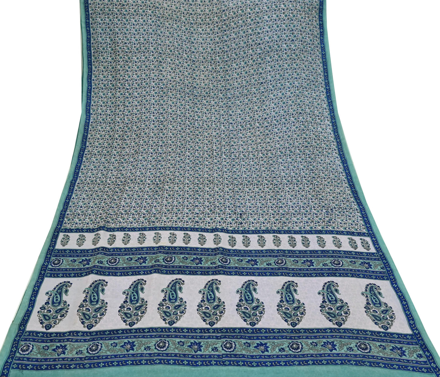 Indian Vintage  Sari Pink & Green Pure Silk Printed Sarees 5yd Sewing Craft Fabric Dress Making Soft Floral Ethnic Quilting Crafting
