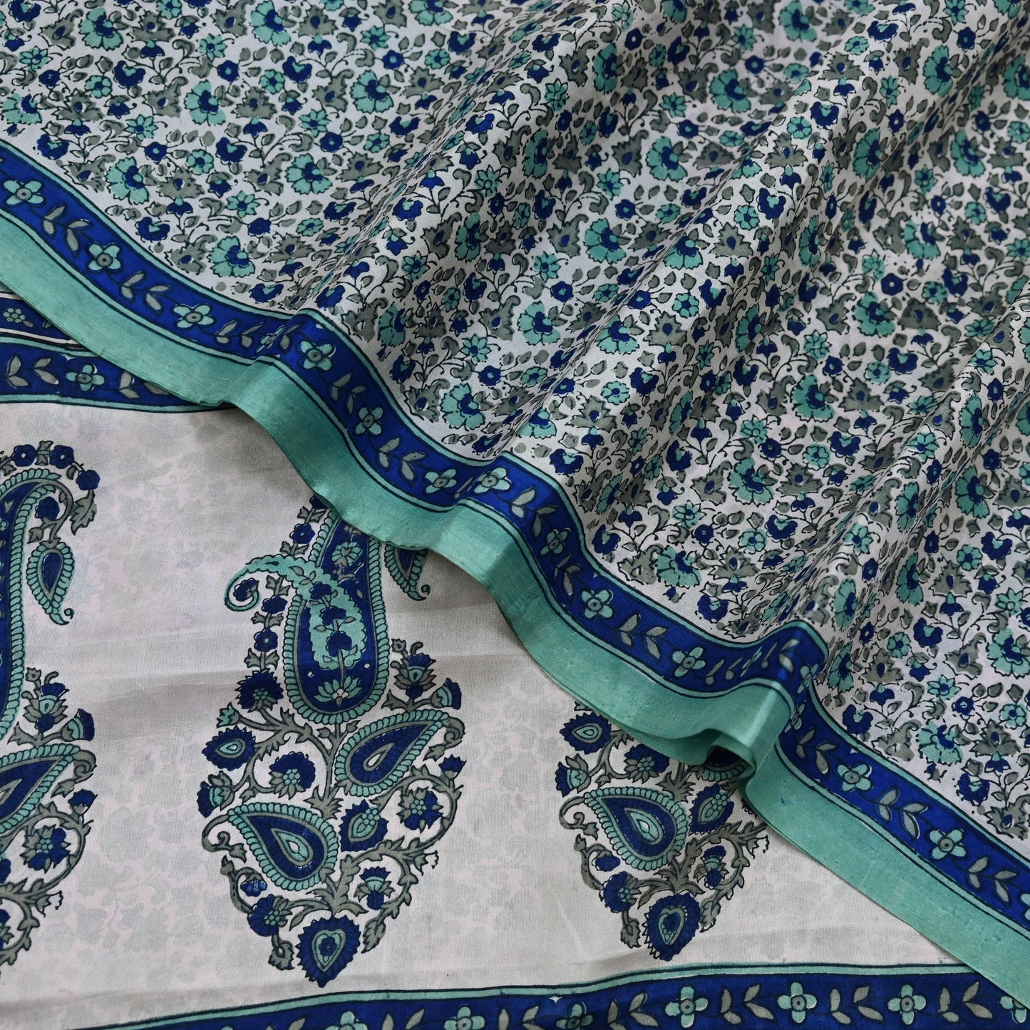 Indian Vintage  Sari Pink & Green Pure Silk Printed Sarees 5yd Sewing Craft Fabric Dress Making Soft Floral Ethnic Quilting Crafting