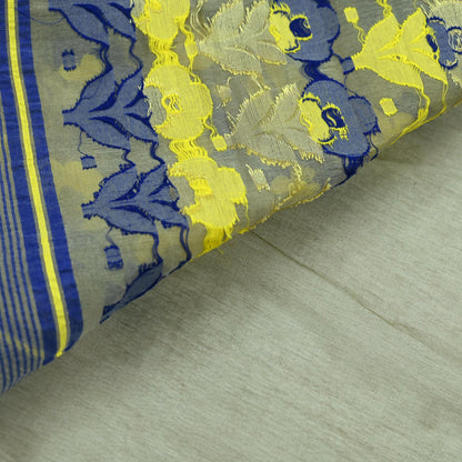 Indian Vintage Sari Green Hand Woven Saree Organza Craft Fabric 6Yd Ethnic Sewing Crafting Quilting Upcycle Dress making