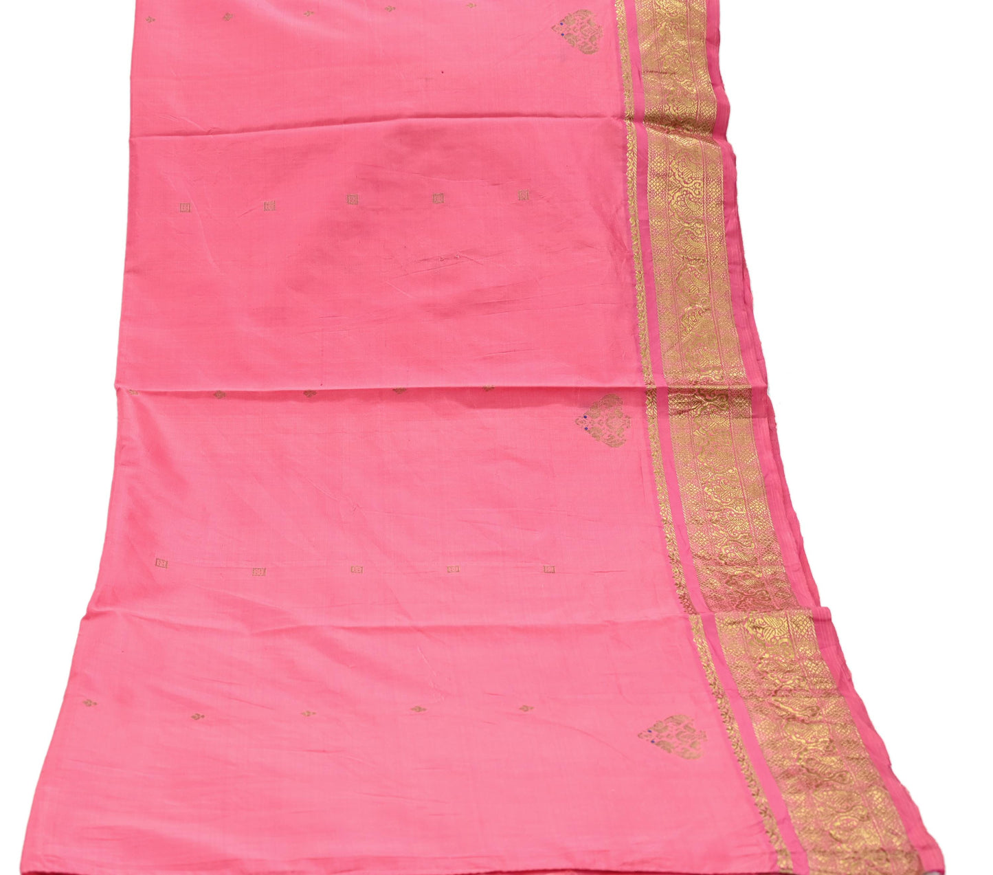 Indian Vintage Pink Dupatta Long Stole Pure silk Woven Banarasi Scarves Veil Scarf Wrap Hippie Boho Soft Floral Zari