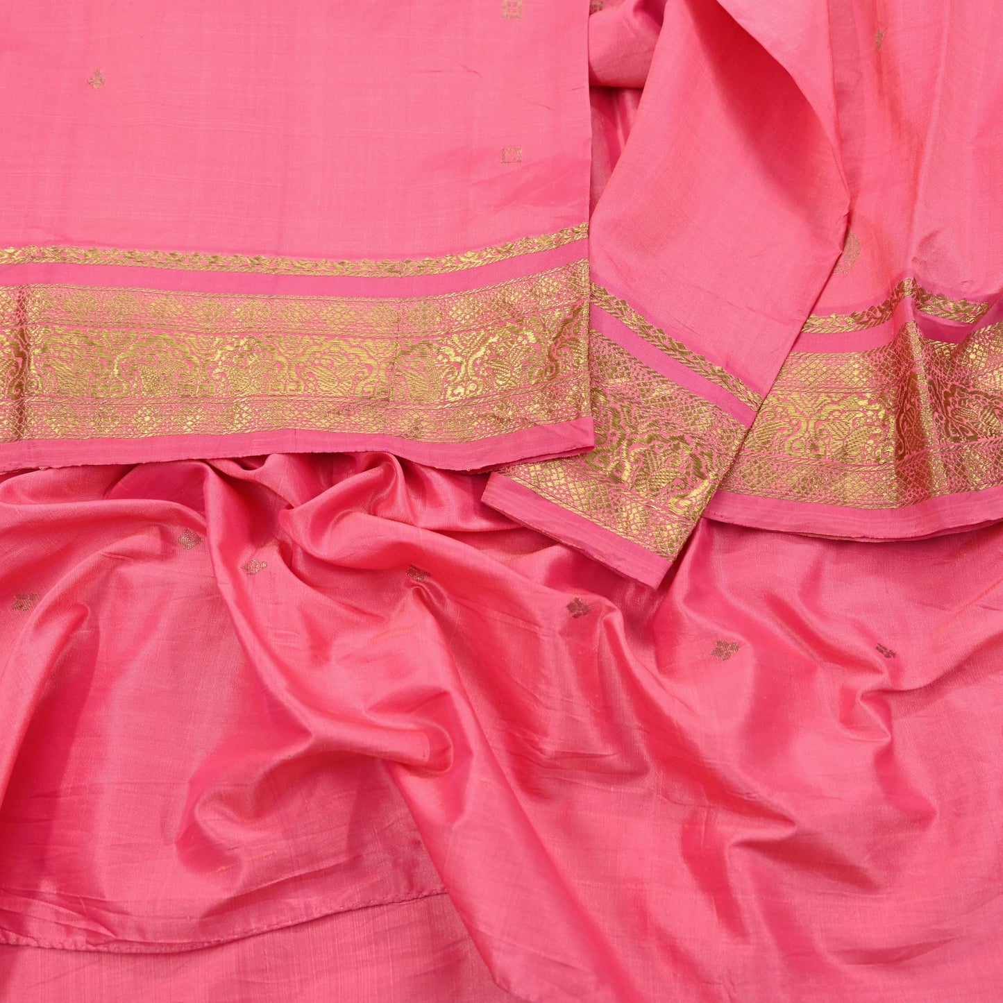 Indian Vintage Pink Dupatta Long Stole Pure silk Woven Banarasi Scarves Veil Scarf Wrap Hippie Boho Soft Floral Zari