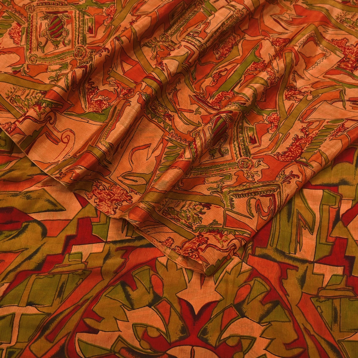 Indian Vintage Multi Saree 100% Pure Silk Printed Sari Craft Fabric 6yd Sewing Dress Making Soft Floral Crafting Quilting Upcycle
