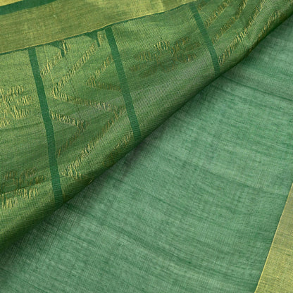 Indian Vintage Sarees Green 100% Pure Silk  Hand Woven Sari Craft Fabric 5Yd Ethnic Floral Zari Dress making Crafting Upcycle