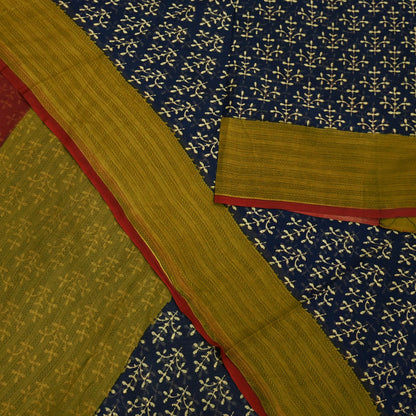 Indian Women Vintage Black Saree Pure Chiffon Silk Printed Sari Craft Fabric Sewing 6Yd Soft Light Sari Dress Making