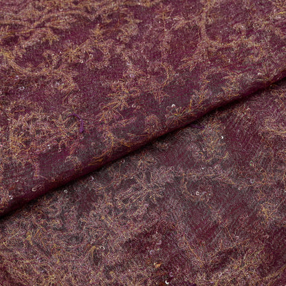 Indian Vintage Heavy Purple Dupatta Net Mesh Long Stole Hand Embroidered Scarves Golden Zardozi Dabka Zari  Bridal/Wedding Veil