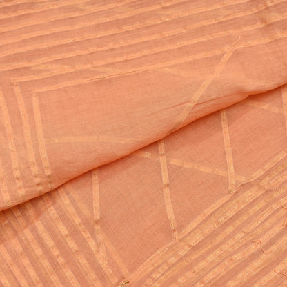 Indian Vintage Dupatta Peach Pure Cotton Long Stole Gota Patti Work Scarves Veil Soft