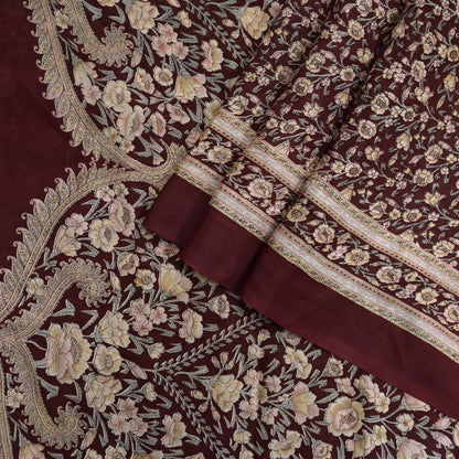 Indian Vintage Sari Maroon 100% Pure Silk Printed Sarees 6yd Craft Fabric Sewing Soft Dress Making Floral Quilting Crafting Upcycle Used