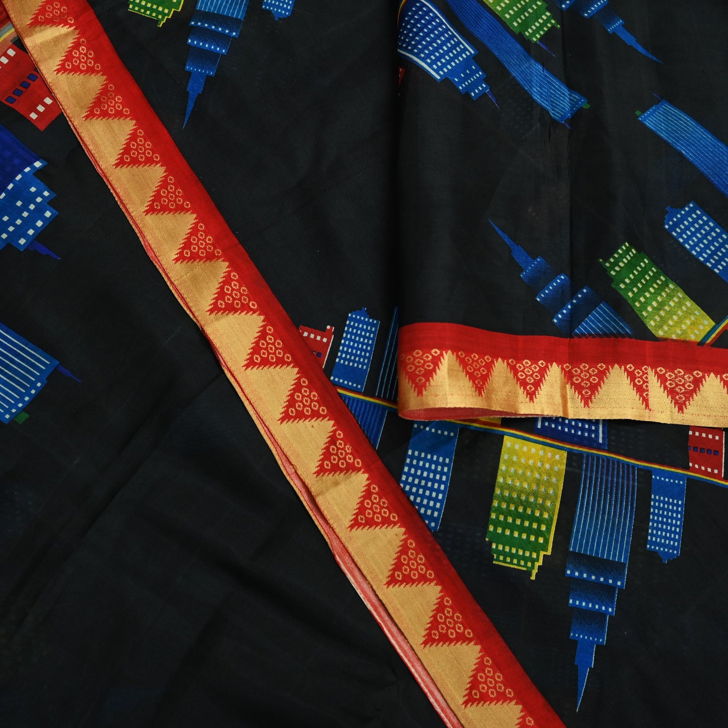 Indian Vintage Sari Black Printed Pure Silk Sarees Craft Fabric 6yd Sewing Floral Soft Dress Designing  for Crafting Quilting Upcycle Wrap