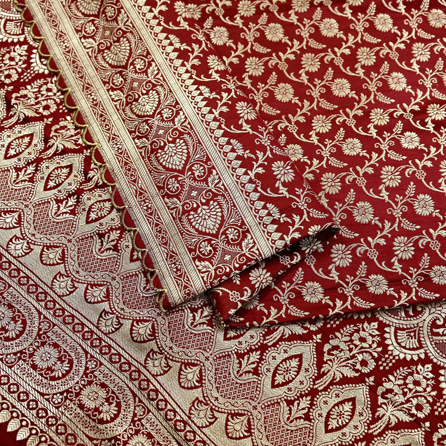 Indian Vintage Sari Maroon Heavy Wedding  Pure Satin Silk Woven Banarasi Brocade Sarees Zari 5Yd Dress making Crafting Quilting