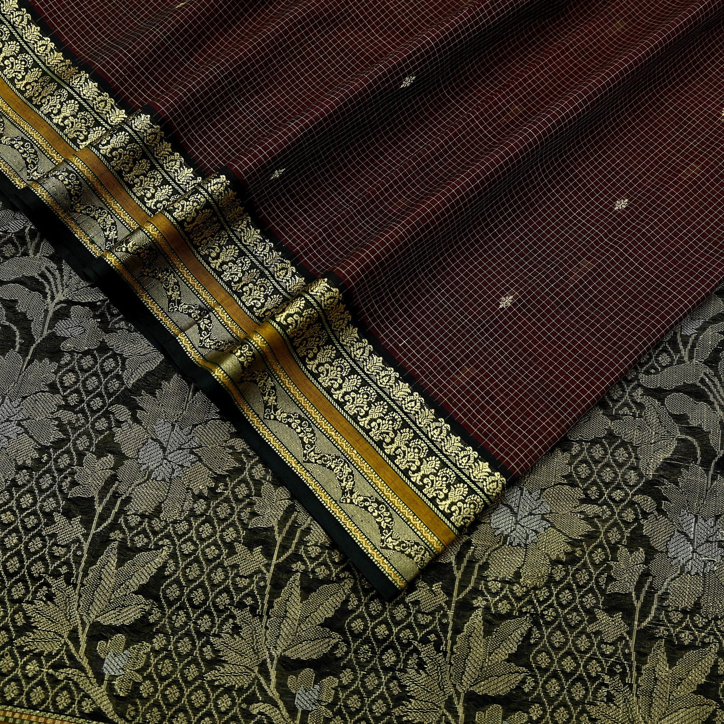 Indian Vintage Sari Pure Cotton Hand Woven Sarees Craft Fabric 5yd Ethnic Floral Crafting Upcycle Quilting Dress Making Quilting