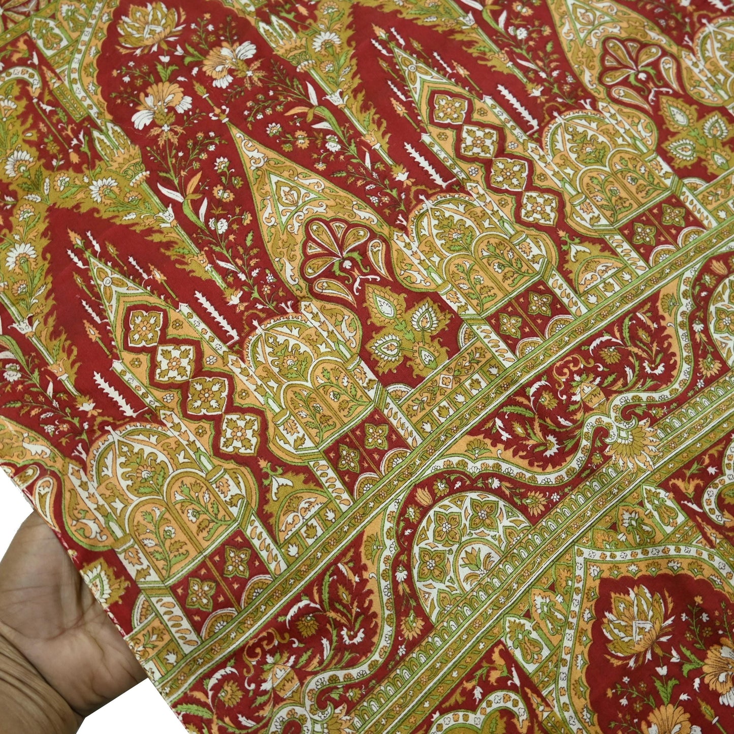Indian Vintage Sari Red Pure Silk Printed Sarees 5yd Sewing Craft Fabric Dress Making Soft Quilting Crafting Upcycle Used Floral