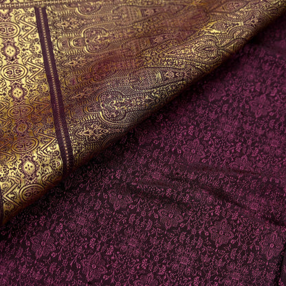 Indian Vintage Sari Pink Heavy Pure Satin Silk Hand Woven Tanchoi Sarees Ethnic Wear 5Yd Paisley Craft Fabric Dress Making Crafting