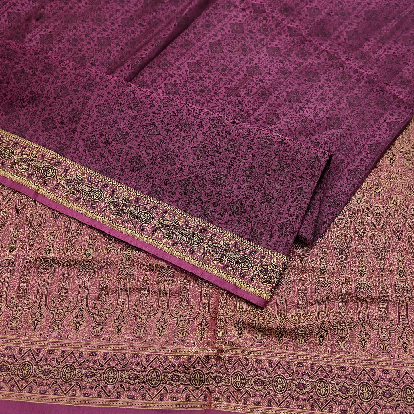 Indian Vintage Sari Pink Heavy Pure Satin Silk Hand Woven Tanchoi Sarees Ethnic Wear 5Yd Paisley Craft Fabric Dress Making Crafting