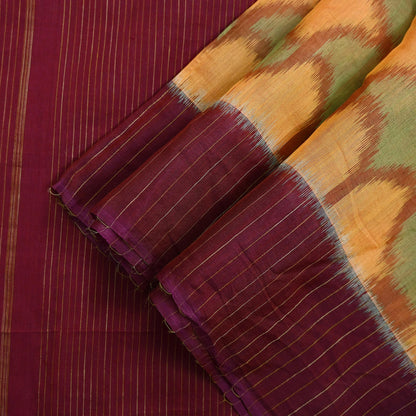 Indian Vintage Maroon & Peach Dupatta Long Stole Hand woven Sambalpuri Ikat Hijab Pure Silk Scarves Veil Fringes