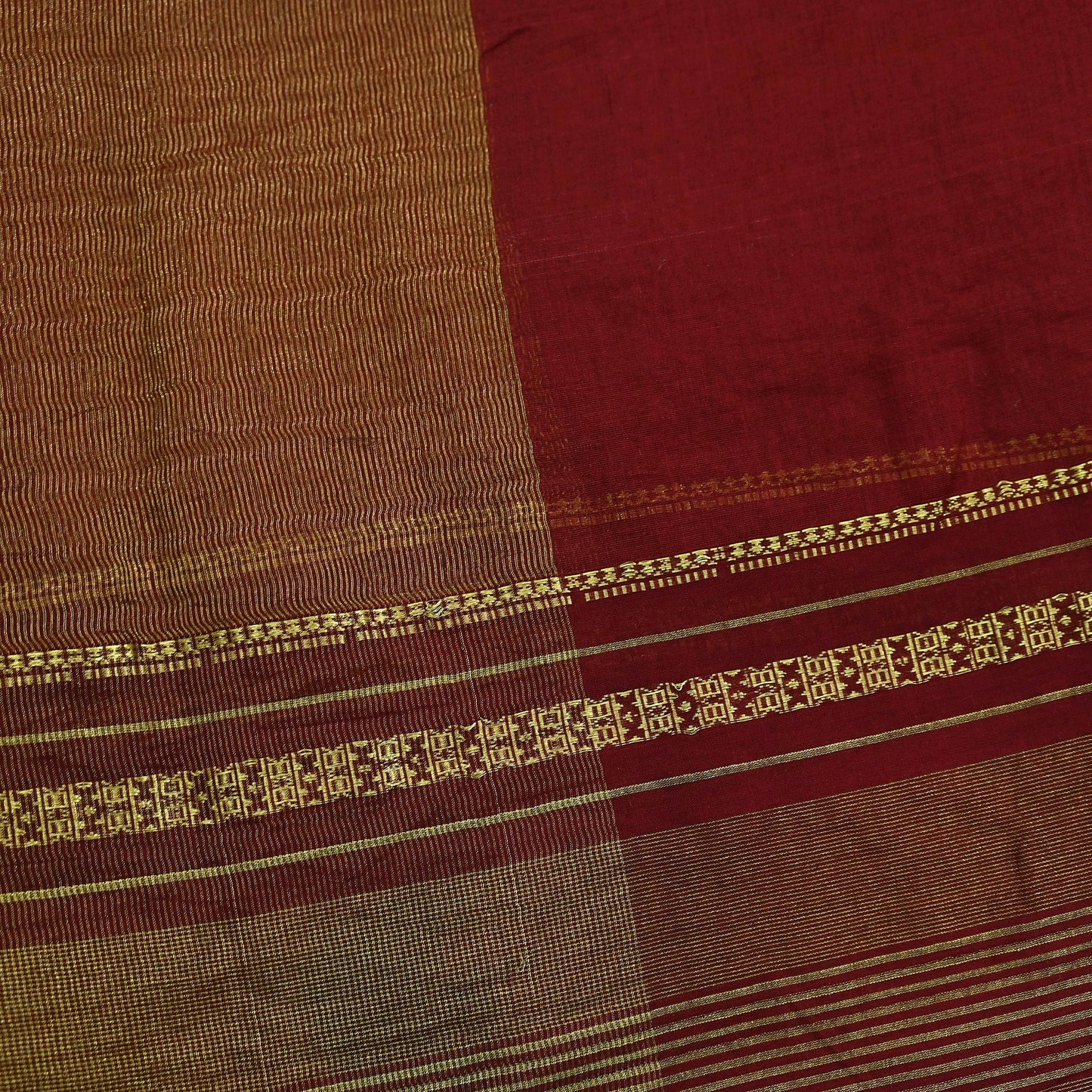 Indian Vintage Dupatta Maroon Long Stole Hand Woven Pure Chanderi Silk Indian Scarves Veil Golden Zari Soft Fringes