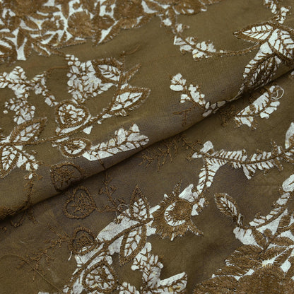 Indian Vintage Dupatta Green Pure Georgette silk Long Stole Embroidered Scarves Stole Veil Wrap