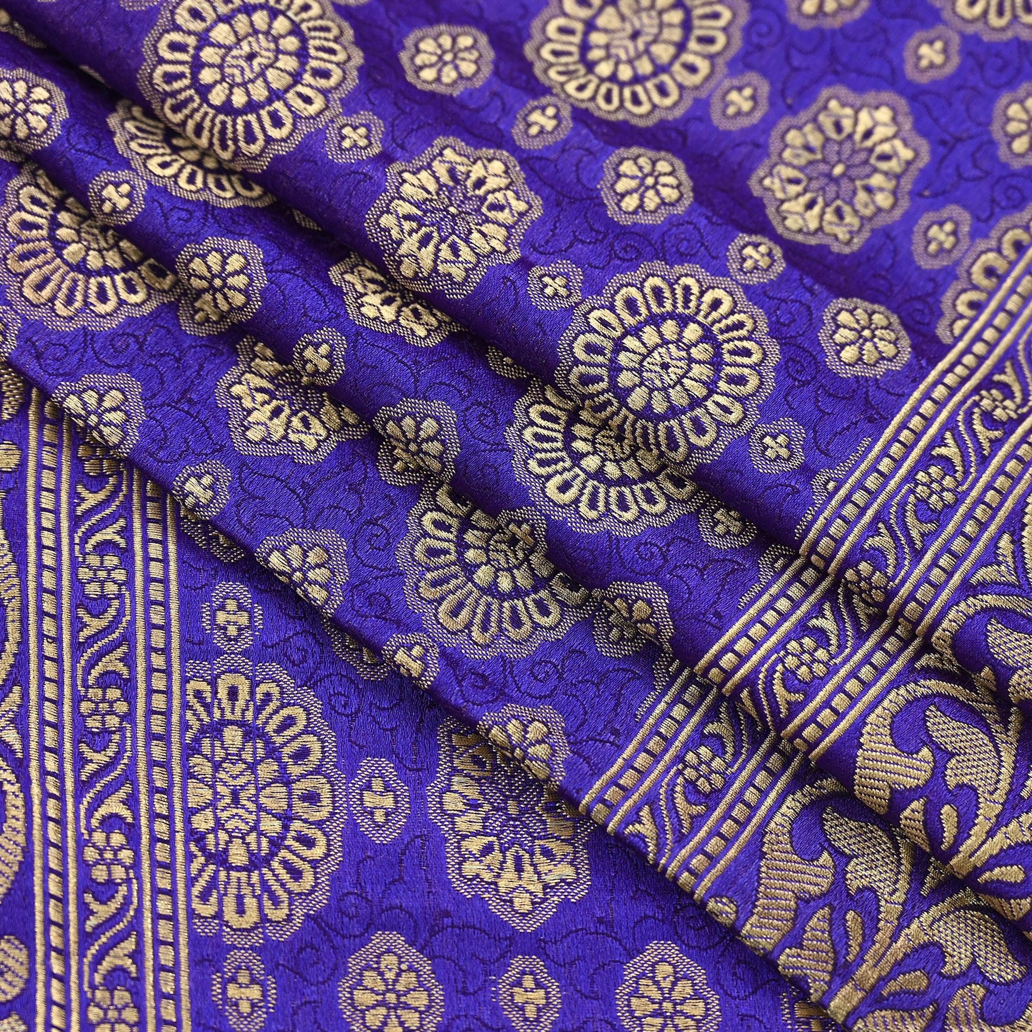Indian Vintage Dupatta Purple Long Stole Pure Satin silk Woven Brocade Scarves Veil Scarf Wrap Hippie Boho Soft Floral Zari