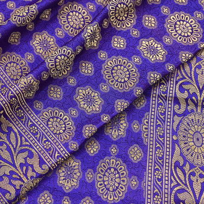 Indian Vintage Dupatta Purple Long Stole Pure Satin silk Woven Brocade Scarves Veil Scarf Wrap Hippie Boho Soft Floral Zari