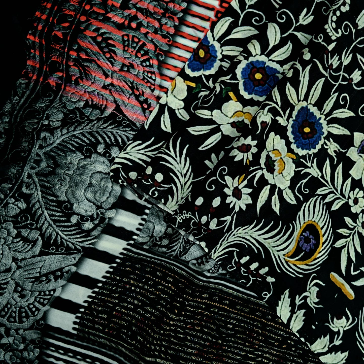 Indian Vintage Saree Black Pure Satin Silk Digital Printed Sari 6yd Sewing Floral Soft Craft Fabric Dress Making Crafting Quilting