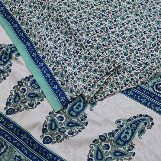 Indian Vintage  Sari Pink & Green Pure Silk Printed Sarees 5yd Sewing Craft Fabric Dress Making Soft Floral Ethnic Quilting Crafting