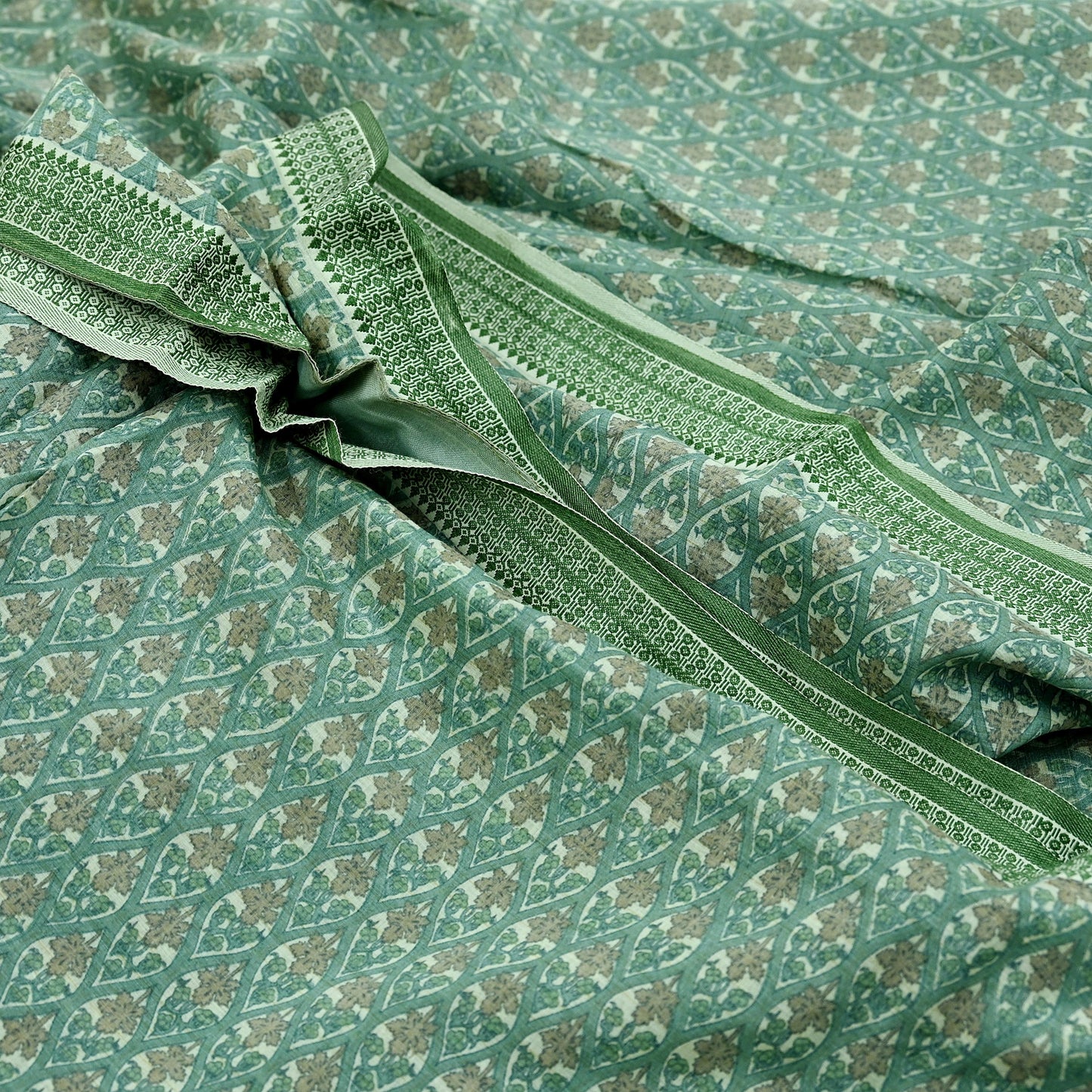 Indian Vintage Sari Ivory Pure Cotton Hand Block Printed Sarees 5Yd Craft Fabric Soft Sewing Sarong Dress Making Quilting Crafting