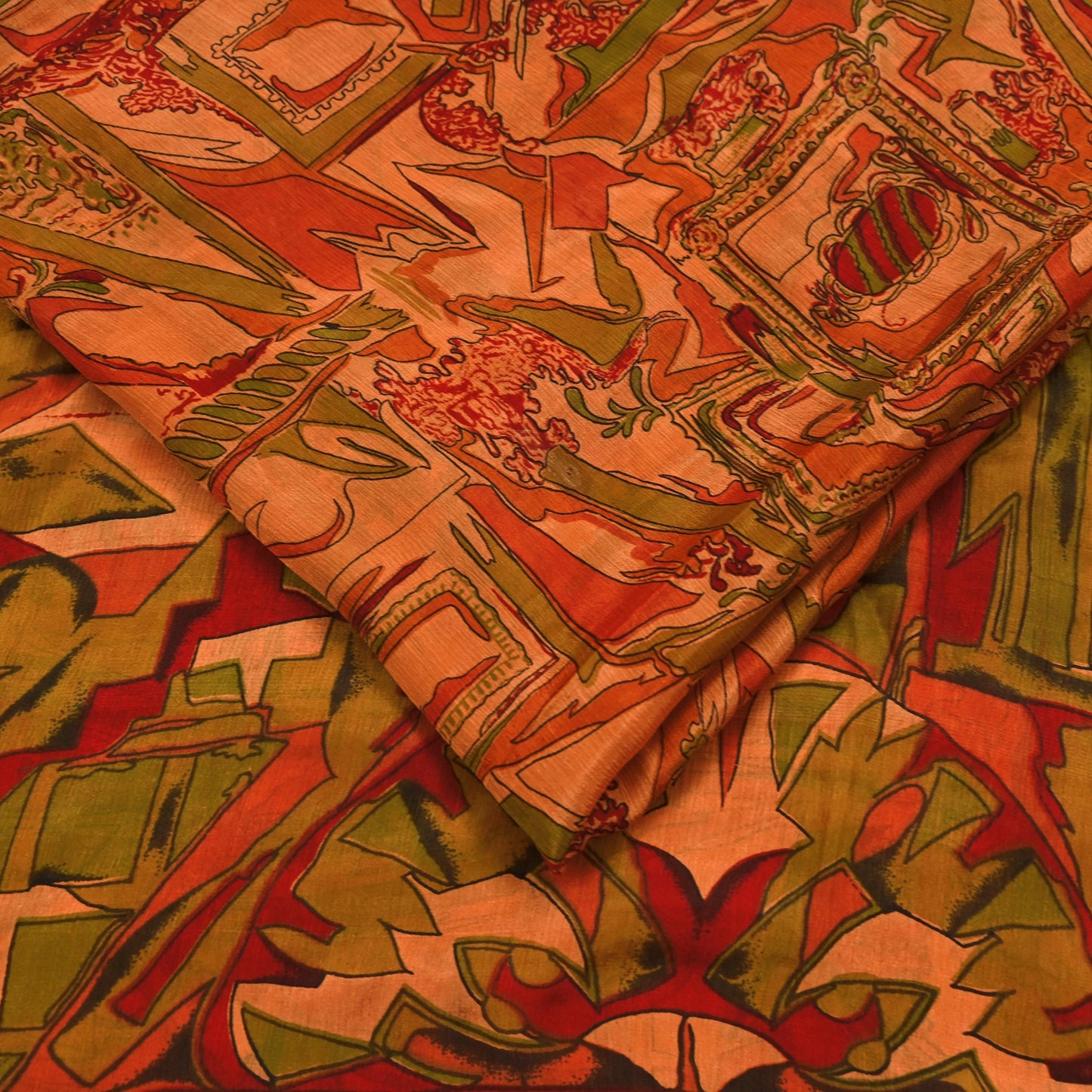 Indian Vintage Multi Saree 100% Pure Silk Printed Sari Craft Fabric 6yd Sewing Dress Making Soft Floral Crafting Quilting Upcycle