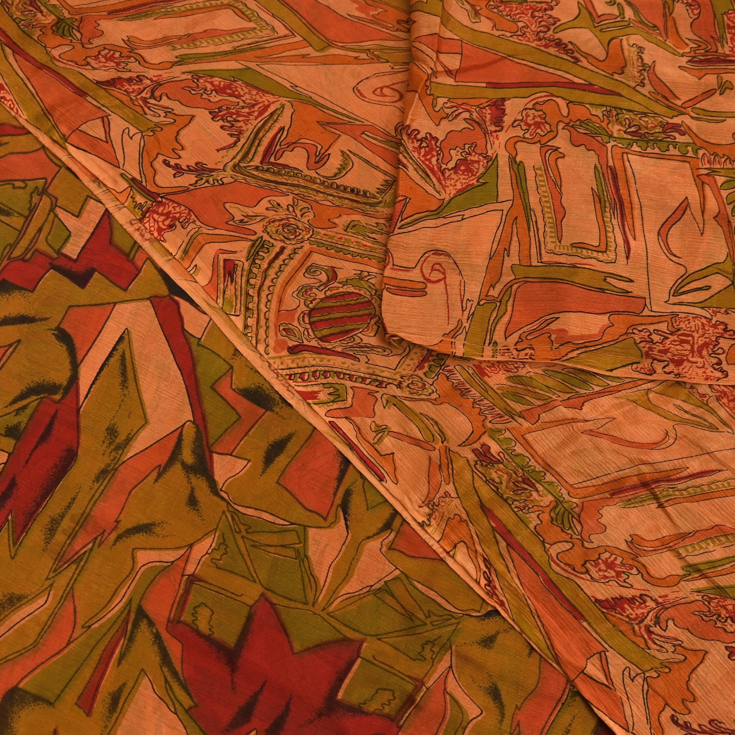 Indian Vintage Multi Saree 100% Pure Silk Printed Sari Craft Fabric 6yd Sewing Dress Making Soft Floral Crafting Quilting Upcycle
