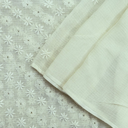 Indian Vintage White Dupatta Long Stole Pure Cotton Handmade Mukesh & Chikankari Scarves Veil Scarf Wrap Hippie Boho Soft