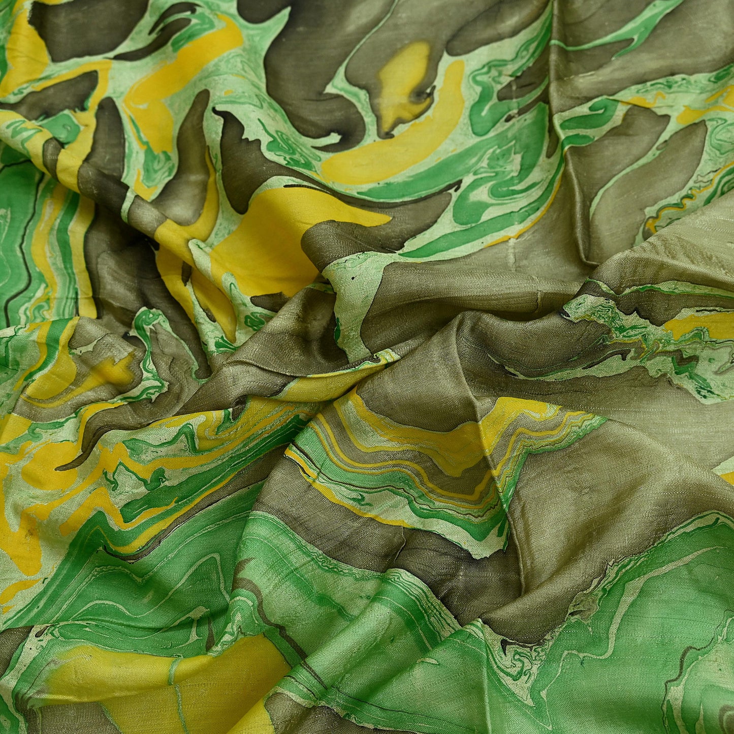 Indian Vintage Dupatta Green & yellow Long Stole Digital Printed Hijab Blend Cotton Scarves Veil Soft Wrap Boho