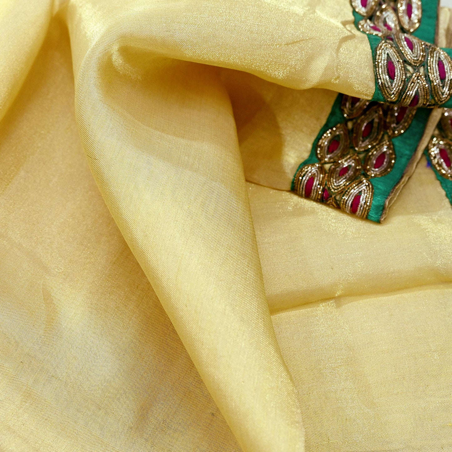 Indian Vintage Heavy Golden Dupatta Tissue Silk Long Stole Hand Embroidered Designer By Sabyasachi Veil Scarves Wedding/Bridal Wear