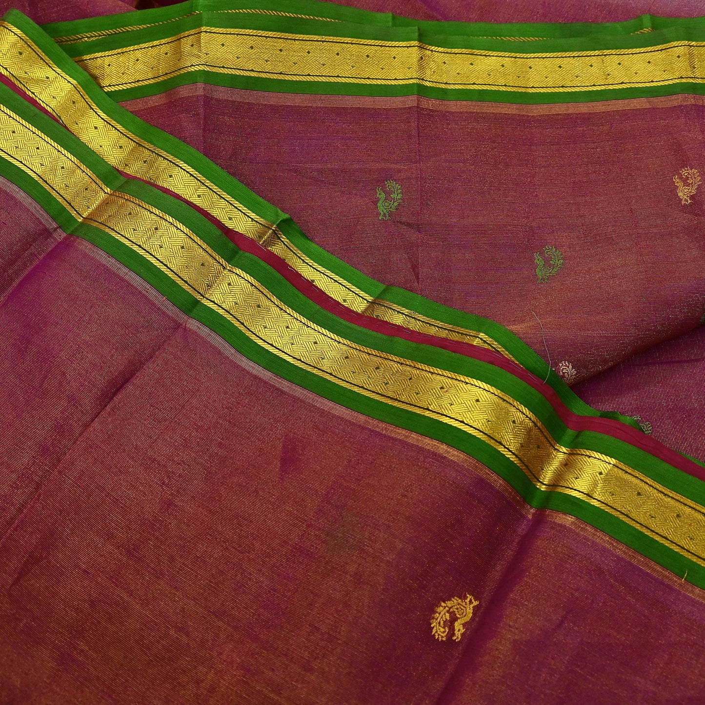 Indian Vintage Heavy Green & Pink Kanjivaram Saree 100% Pure Silk Sari Zari 5Yd Floral Crafting Dress making Crafting Bollywood sari