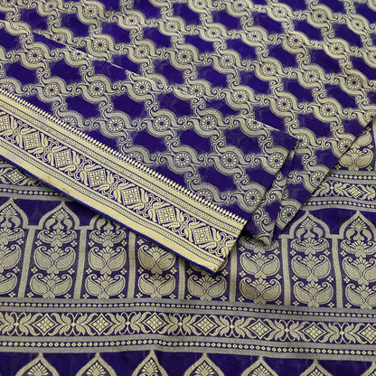 Indian Vintage Sari Purple Pure Cotton Hand Woven Sarees Craft Fabric 6yd Ethnic Floral Crafting Upcycle Quilting Dress Making Quilting